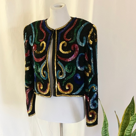 Jackets & Blazers - Rare Vintage Beaded Night Vogue Jacket
